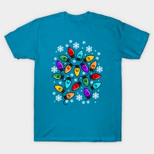 Bulbs with Snowflakes and Wires T-Shirt